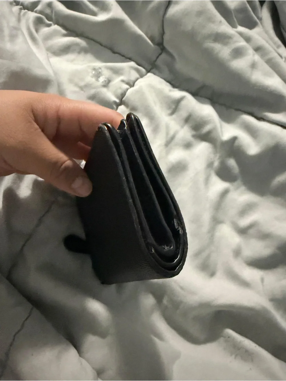 pre owned COACH Small Snap Wallet - Black